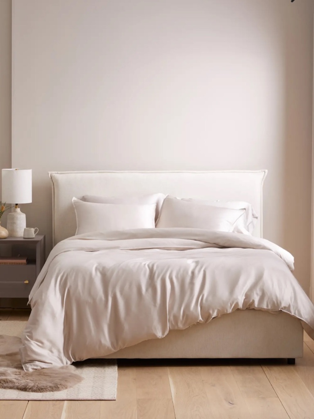 Quince Bamboo Duvet Cover Set in Sand - Picture 2 of 5